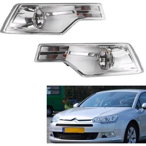 Replacement Front Bumper Clear Lens Fog Light Assembly Fit for Citroen C5 2009-2015