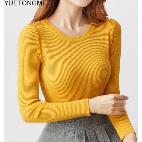 2020 o-neck Slim Fit Black cheap top Knitted Women Sweater Pullovers spring Autumn Basic Women Sweaters Pullover SW093
