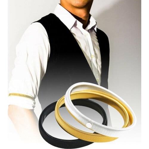 1 Pair Stretchy Elastic Metal Shirt Sleeve Arm Cuff Holder Garters Arm Bands Mens Shirt Adjustable Armband Accessories Gifts