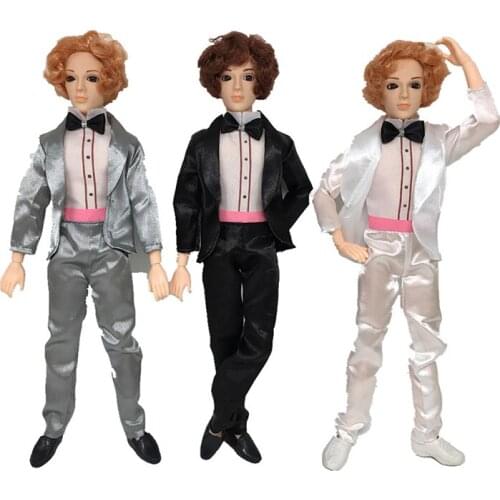 14 Moveable Jointed Doll Male Man Doll with Handsome Suit Bow Tie Boyfriend Prince Doll DIY Wedding Groom Toys Prend Toys