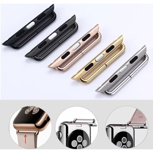 2Pcs Sealed Connector DIY 1:1 For Apple Watch Band adapter 38mm 42mm Apple iWatch Strap adapter Accessories Excellent