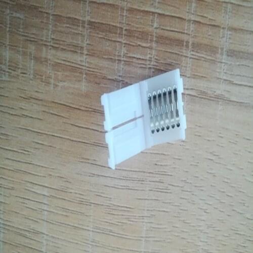 20-1000pcs 6 Pin 12mm PCB Strip to Strip Solderless FPC Snap Down Clip Board Connector for 12mm Width 6Pin RGB+CCT LED Strip