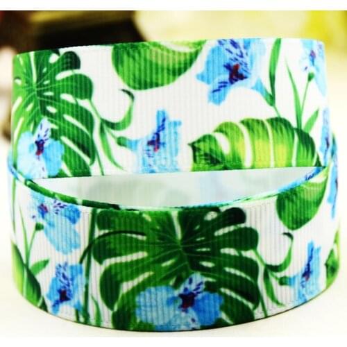22mm 25mm 38mm 75mm Flowers cartoon printed Grosgrain Ribbon party decoration 10 Yards X-04289