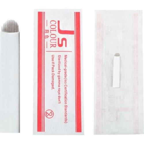 500PCS U Shape 18 pin Microblading Needle Eyebrow Tattoo Blade For Permanent Makeup Manual Pen 3D Eyebrow