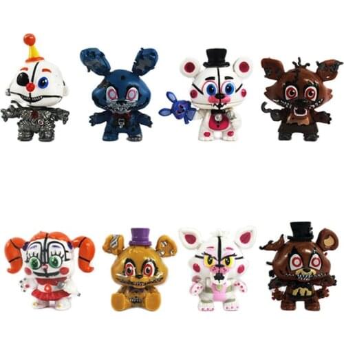 8 Pcs/Set Anime Figure Five Night At Freddy Fnaf Bonnie Bear Foxy Freddy Toys Action Figure Toy Pvc Model Children Gifts