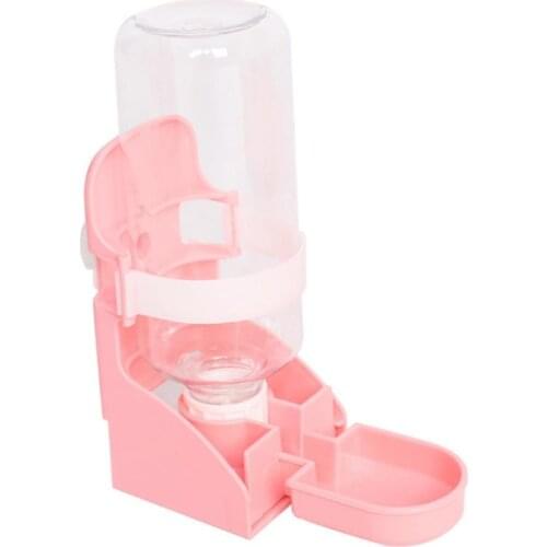 500ml Pink Suitable For Small Animals Large Capacity Small Pet Hamster Squirrel Automatic Feeding Feeder Water Bottle Dispenser