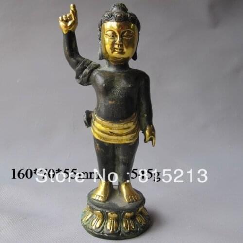 Bi00542 Rare Chinese Bronze Statue of Buddha