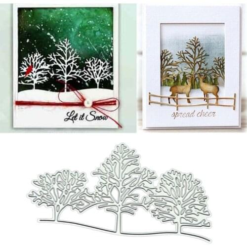 Trees Metal Cutting Dies Stencil Scrapbooking Album Stamp Paper Card Embossing Decor