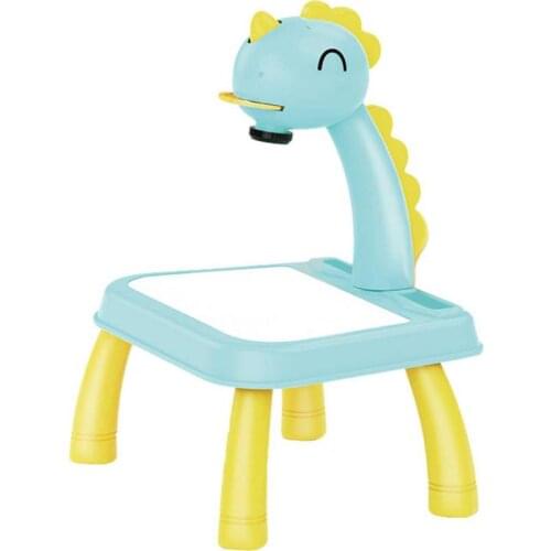 Baby Kids Projection Drawing Board Cartoon Art Drawing Table Desk Projector Toys Painting Board Educational Learning Gift