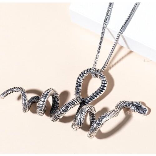 Gothic Vintage Vine Snake Pendant Necklace Animal Jewelry Gift For Lover Best Friends New Fashion Charm Wholesale
