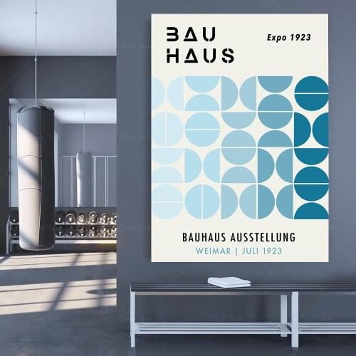Prints and Poster Bauhaus Weimar Art Exhibition 1923 Walter Gropius Geometric Wall Art For Office Living Room Home Decor