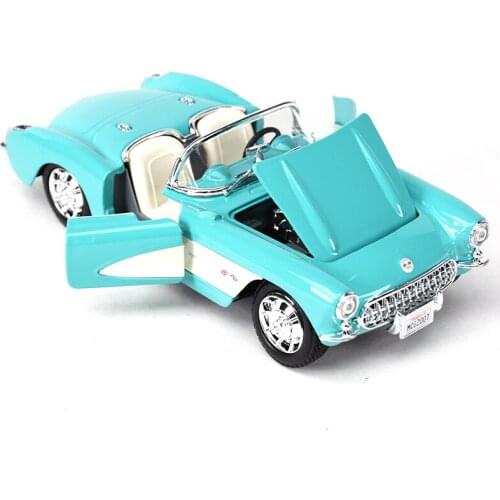 1:24 1957 Chevrolet Corvette Sports Car Static Die Cast Vehicles Collectible Model Car Toys