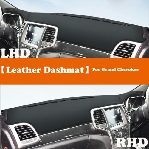 Leather Dashmat Accessories Car-Styling Dashboard Covers Pad Dash Mat Sunshade For Jeep Grand Cherokee WK2 2011 2012 2013-2019