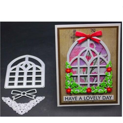 YINISE SCRAPBOOK Metal Cutting Dies For Scrapbooking Stencils BOW WINDOW DIYPAPER Album Cards Making Embossing Die CUT Cuts MOLD
