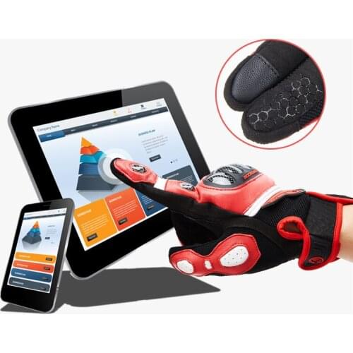 Rock Biker New Touch Screen Moto Gloves Men Motorcycle Motocross cycling racing riding Gloves Leather Luva Vintage Full Finger