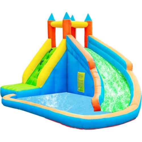 Inflatable Bouncy Castle Climbing Bounce House Jumper Water Slide Pool Combo Game Center for Kids Backyard Party with Air Blower