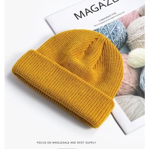 New Winter Mens Womens Beanies Caps Knnited Acrylic Solid Skullies Cap Hats Female Outdoor Warm Hats