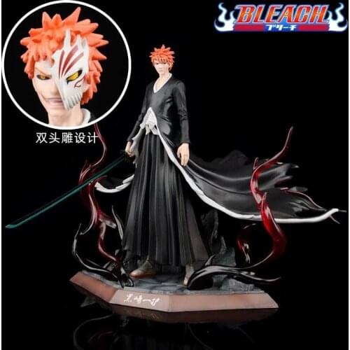 Bleach Statue Kurosaki Ichigo PVC Action Figure Anime Bleach Kurosaki Ichigo Figure Diorama Collection Model Toy 30cm