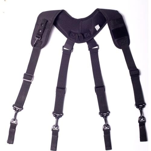 New Tactical Suspenders Men Duty Belt Harness Combat Readiness Strap Outdoor Adjustable Equipage Suspender X Type Tactics Braces