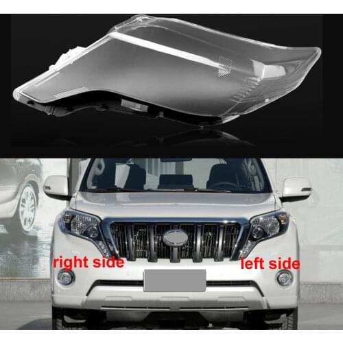 For Toyota Prado 2014 2015 2016 Transparent Lampshade Lamp Shade Front Headlight Shell Glass