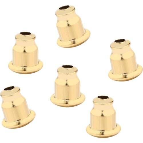 20pcs Adjustable Hypoallergenic Earring Lifters Backs Earring Lifters For Studs Safety Bullet Clutch Earring Backs Gold Tone