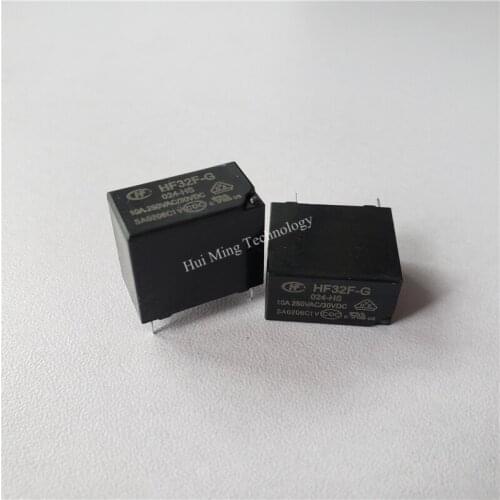 12pcs Relay JZC HF32F-G-005-HS HF32F-G-012-HS HF32F-G-024-HS 250V 10A relay 4 pin relay 5V/9V/12V/24VDC
