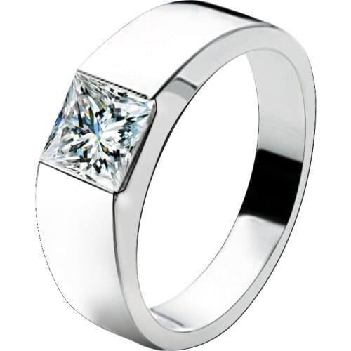 Romantic 0.5Ct Luxury Diamond Diamond Ring for Women 925 Sterling Silver Engagement Ring White Gold Color Jewelry