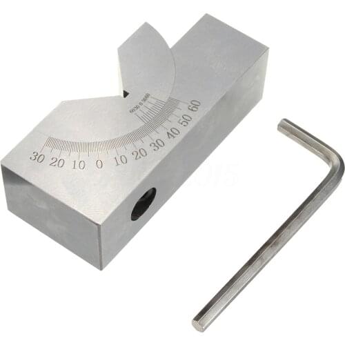 SHGO HOT-75x25x32mm Precision Mini Adjustable Angle V Block Milling 0 Degree To 60 Degree