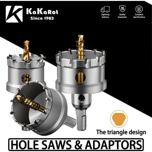 1pc Hole Saw Drill Bit Alloy Carbide Cobalt Steel Cutter Stainless Steel Wood Cutting Iron Metal Core Drill Bit Metal drill bit