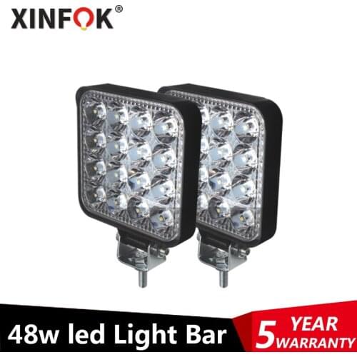 Led Light Bar 48W Barra Led 16LED 12V 24V Led Car Light For 4x4 Led Bar Offroad SUV Tractor Trucks Fog Light Work Light