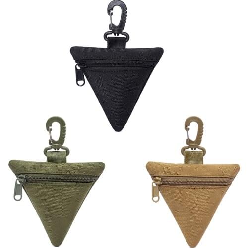 Tactical Molle Military Running Pouch Earphone Bag Portable Key Coin Purse Outdoor Triangle Mini Waist Bag Hunting EDC Pack