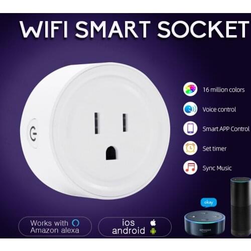 Smart WiFi Plug Socket APP Remote Voice Control US Pluge Timing Google Home Alexa Outlet US Plug Smart Home Socket