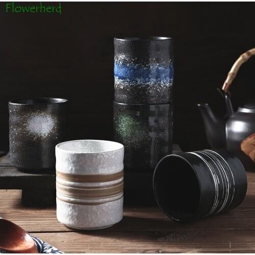 Japanese Style Ceramic Tea Cup Coffee Cup Teaware Porcelain Water Cup Kung Fu Tea Set Cup Retro Stackable Cup Matcha Cup
