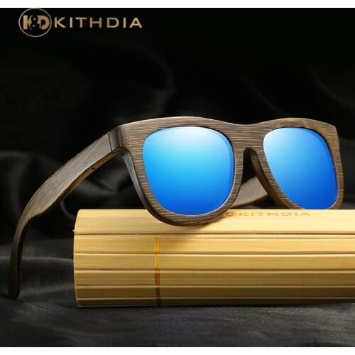 KITHDIA Polarized Bamboo Sunglasses Wooden Glasses Women Brand Designer Sun Glasses Retro Vintage Gafas Oculos De Sol UV400