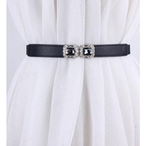 Women Belt Fashion For Dress Elastic Stretch Accessory Female Rhinestone Waistband Black Corset Cummerbunds Strap Girls
