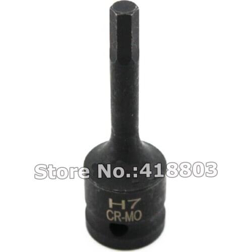 1/2" Dr. H7 Impact Socket Hex Bit H7 Socket Wrench Tool 78mm Length