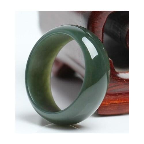 100% natural hetian black green jade rings jadeite jade ring male and female jade ring jade gift rings brand men women real jade