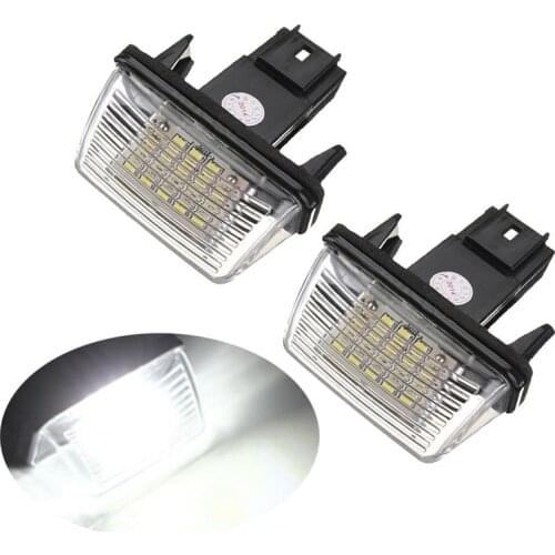 2pcs 12V Led License Plate Light Lamp Bulbs For Peugeot 206 207 306 307 308 406 407 5008 Partner C3 C3 Ii C3 C4 C5