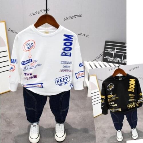 2021 Retail 2pcs Boy casual hoodies + pant boys clothing baby boy sets kids suits more color choosing free shipping AA19
