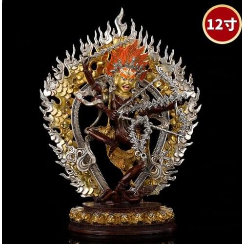 37CM large good grade gold gilding Buddha brass statue HOME family effective protection Tibetan Kurukulla dakini ZUOMING Buddha