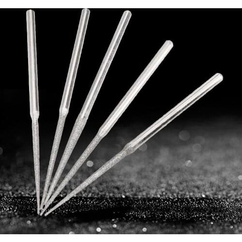 5PCS 3mm Shank Grinding Rods Mini Drill Diamond Grinding Head Bur Needle Engraving Carving Polishing Glass Drill Bit R7UB