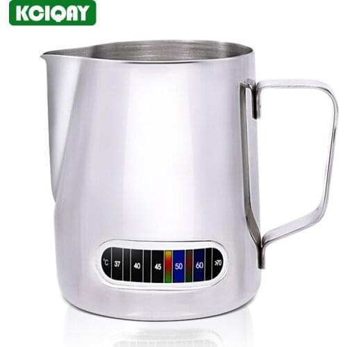 600ML Milk Frothing Jug Stainless Steel Espresso Coffee Barista Latte Art Cappuccino Milk Frothing Pitcher With Thermometer