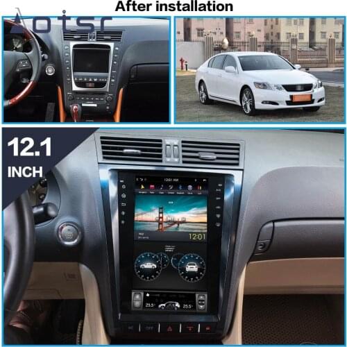 Android 9.0 Tesla style Car GPS Stereo Navigation For Lexus GS GS300 GS460 GS450 GS350 2004 Multimedia Player Radio SWC HD