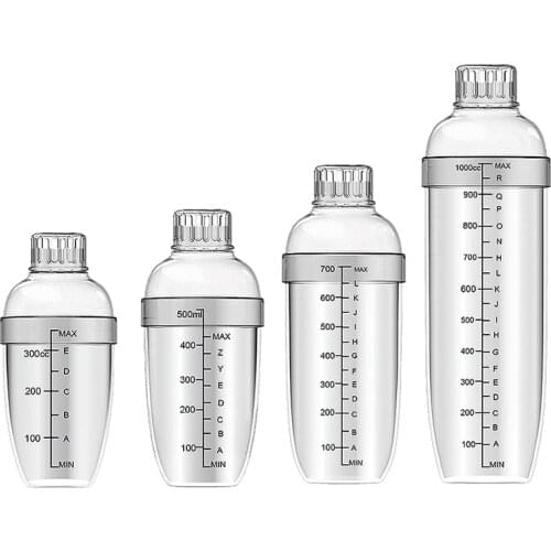 Food Grade PC Resin Shaker Hand Shaking with Scale Dedicated for Milk Tea Shops Tools Shaker 700ml Shaker Set Shaker