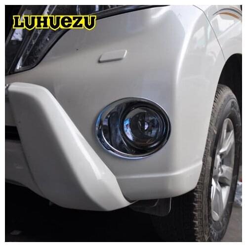 2PCS Chrome Front Fog Lamp Cover Styling For Toyota Land Cruiser Prado FJ150 Accessories 2014-2017