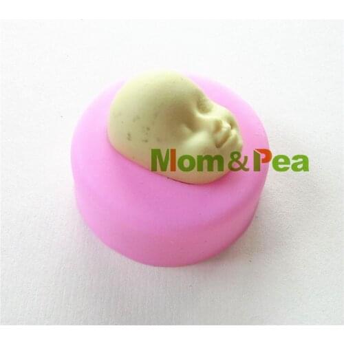 Mom&Pea 0839 Free Shipping Face Shaped Silicone Mold Cake Decoration Fondant Cake 3D Mold Food Grade