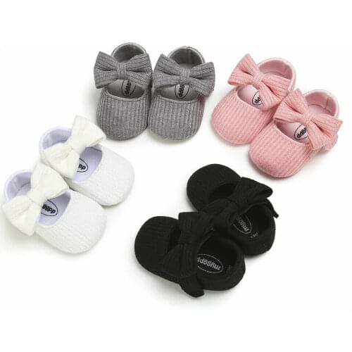 Baby Girl Princess Shoes Newborn Girls Bowknot Soft Bottom Casual Prewalkers For Baby Girl Crib Shoes 0-18Months