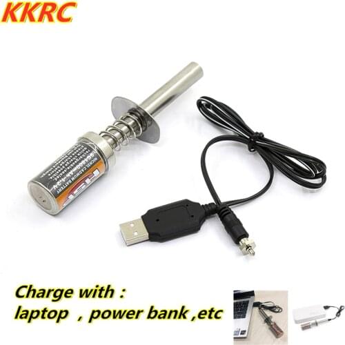 HSP Rechargeable Glow Plug Starter Igniter AC Charger Gas For 1/8 1/10 RC Nitro Engine Motor 1.2V 1800MA 3600MA