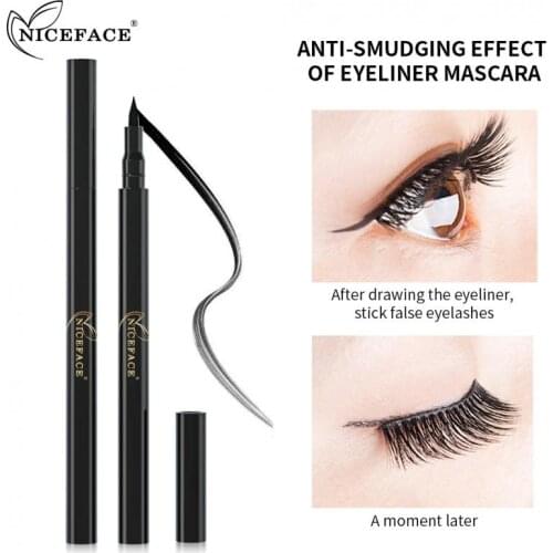 Eyeliner Pen Self-adhesive Waterproof Anti-oil Quick-dry Not-blooming Makeup Eye Liner Pencil Natural Lasting Eyeliner TSLM1