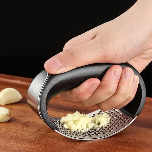 1 Pcs Stainless Garlic Press Household Manual Garlic Press Device Kitchen Squeezer Ginger Garlic Tool Kitchen Accessorie